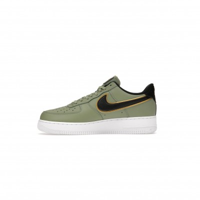 NIKE AIR FORCE 1 LOW'07 LV8 DOUBLE SWOOSH OLIVE GOLD BLACK DA8481-300